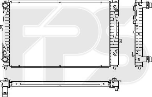 FPS FP 74 A424-X - Радіатор, охолодження двигуна autocars.com.ua