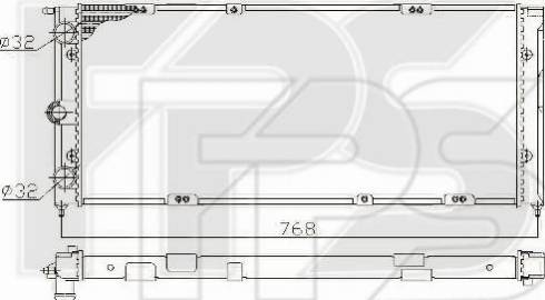 FPS FP 74 A441-X - Радіатор, охолодження двигуна autocars.com.ua