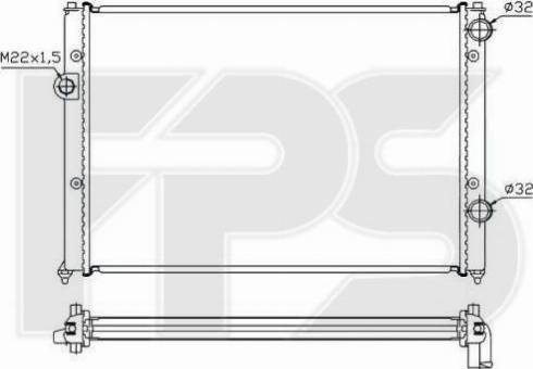 FPS FP 74 A446 - Радиатор, охлаждение двигателя autodnr.net