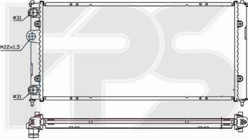 FPS FP 74 A497 - Радиатор, охлаждение двигателя avtokuzovplus.com.ua