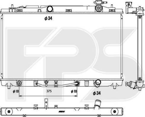 FPS FP 81 A1323 - Радіатор, охолодження двигуна autocars.com.ua