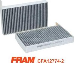 FRAM CFA12774-2 - Фільтр, повітря у внутрішній простір autocars.com.ua