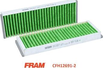 FRAM CFH12691-2 - Фильтр воздуха в салоне autodnr.net