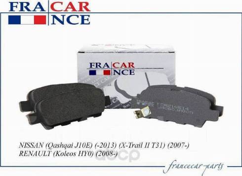 Francecar FCR210514 - Гальмівні колодки, дискові гальма autocars.com.ua