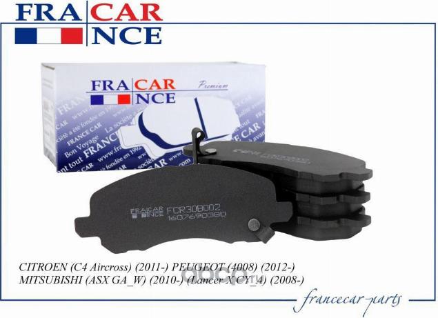 Francecar FCR30B002 - Гальмівні колодки, дискові гальма autocars.com.ua