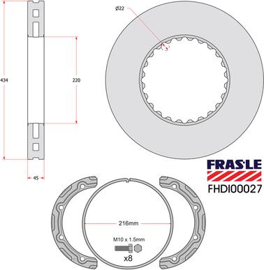 FRAS-LE FHDI00027 - Гальмівний диск autocars.com.ua