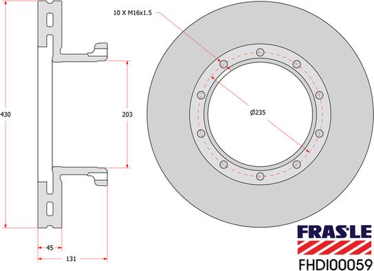 FRAS-LE FHDI00059 - Тормозной диск autodnr.net