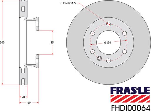 FRAS-LE FHDI00064 - Тормозной диск autodnr.net