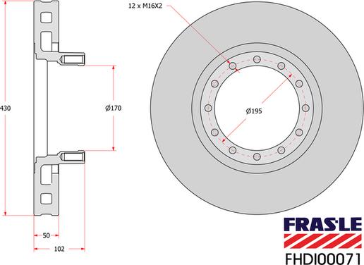 FRAS-LE FHDI00071 - Тормозной диск autodnr.net