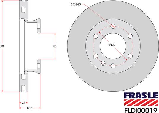 FRAS-LE FLDI00019 - Гальмівний диск autocars.com.ua