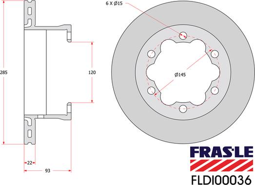 FRAS-LE FLDI00036 - Тормозной диск autodnr.net