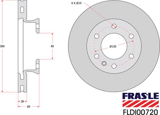 FRAS-LE FLDI00720 - Гальмівний диск autocars.com.ua