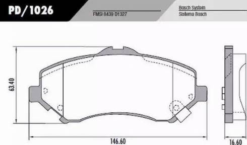 FRAS-LE PD/1026 - Гальмівні колодки, дискові гальма autocars.com.ua