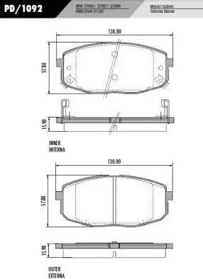 FRAS-LE PD/1092 - Гальмівні колодки, дискові гальма autocars.com.ua