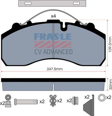 FRAS-LE PD/116-K020-CV - Тормозные колодки, дисковые, комплект autodnr.net