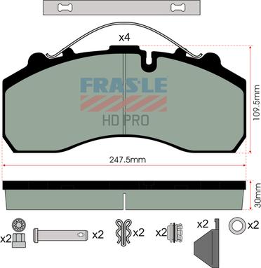 FRAS-LE PD/116-K020-HD - Тормозные колодки, дисковые, комплект autodnr.net