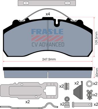 FRAS-LE PD/116-K021-CV - Гальмівні колодки, дискові гальма autocars.com.ua