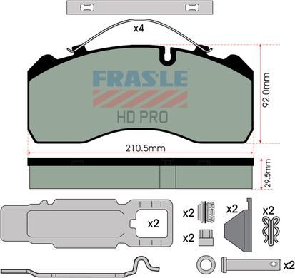 FRAS-LE PD/120-K023-HD - Тормозные колодки, дисковые, комплект autodnr.net