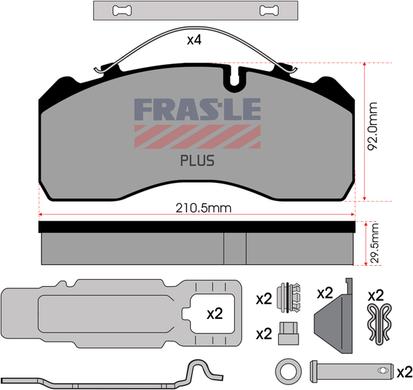 FRAS-LE PD/120-K023-PLUS - Гальмівні колодки, дискові гальма autocars.com.ua