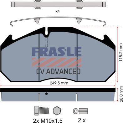 FRAS-LE PD/125-K012-CV - Тормозные колодки, дисковые, комплект autodnr.net