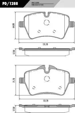 FRAS-LE PD/1288 - Гальмівні колодки, дискові гальма autocars.com.ua