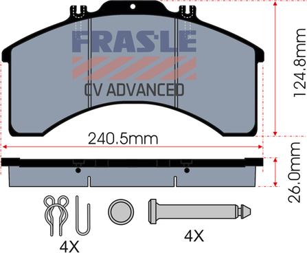 FRAS-LE PD/128-K005-CV - Тормозные колодки, дисковые, комплект autodnr.net