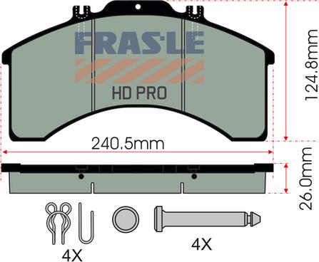 FRAS-LE PD/128-K005-HD - Тормозные колодки, дисковые, комплект autodnr.net