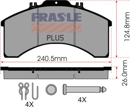 FRAS-LE PD/128-K005-PLUS - Тормозные колодки, дисковые, комплект autodnr.net