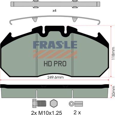 FRAS-LE PD/129-K009-HD - Гальмівні колодки, дискові гальма autocars.com.ua