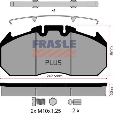 FRAS-LE PD/129-K009-PLUS - Гальмівні колодки, дискові гальма autocars.com.ua