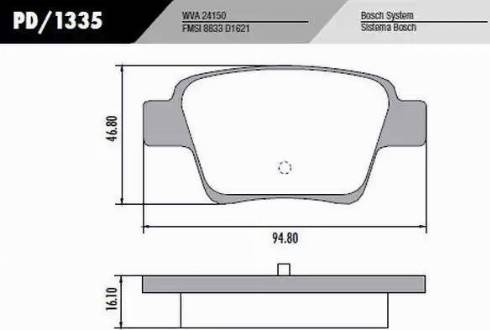 FRAS-LE PD/1335 - Гальмівні колодки, дискові гальма autocars.com.ua