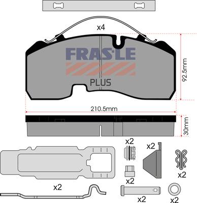 FRAS-LE PD/142-K023-PLUS - Гальмівні колодки, дискові гальма autocars.com.ua