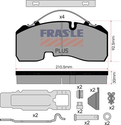 FRAS-LE PD/142-K023-PLUS - Тормозные колодки, дисковые, комплект autodnr.net