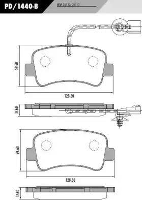 FRAS-LE PD/1440-B - Гальмівні колодки, дискові гальма autocars.com.ua