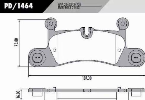 FRAS-LE PD/1464 - Гальмівні колодки, дискові гальма autocars.com.ua