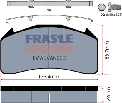 FRAS-LE PD/159-K011-CV - Гальмівні колодки, дискові гальма autocars.com.ua