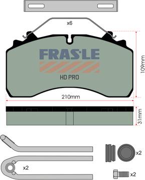 FRAS-LE PD/164-K014-HD - Гальмівні колодки, дискові гальма autocars.com.ua