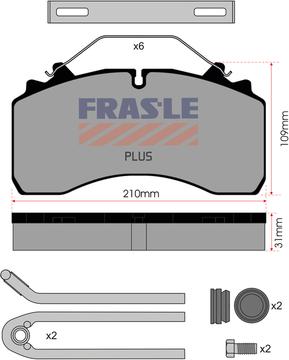 FRAS-LE PD/164-K014-PLUS - Гальмівні колодки, дискові гальма autocars.com.ua