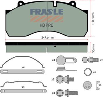 FRAS-LE PD/170-K016-HD - Гальмівні колодки, дискові гальма autocars.com.ua