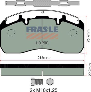 FRAS-LE PD/195-K019-HD - Гальмівні колодки, дискові гальма autocars.com.ua