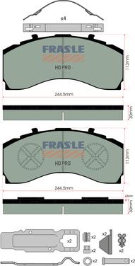 FRAS-LE PD/205-N-K025-HD - Тормозные колодки, дисковые, комплект autodnr.net