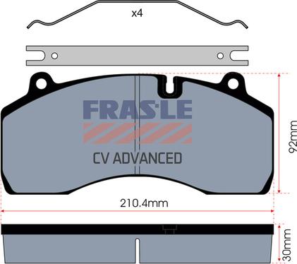 FRAS-LE PD/209-CV - Гальмівні колодки, дискові гальма autocars.com.ua