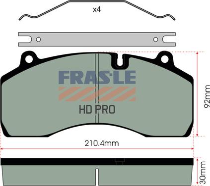 FRAS-LE PD/209-HD - Тормозные колодки, дисковые, комплект autodnr.net