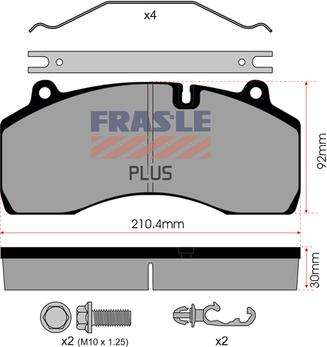 FRAS-LE PD/209-K029-PLUS - Тормозные колодки, дисковые, комплект autodnr.net