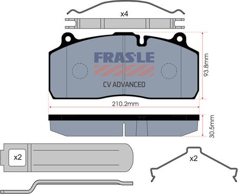 FRAS-LE PD/213-K036-CV - Тормозные колодки, дисковые, комплект autodnr.net