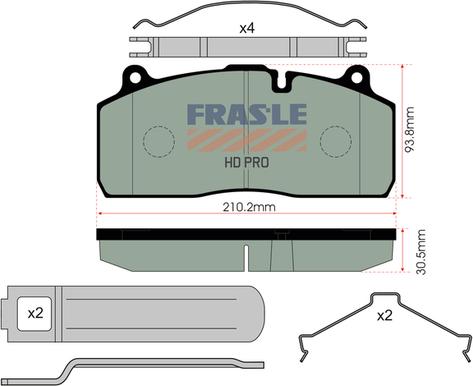 FRAS-LE PD/213-K036-HD - Тормозные колодки, дисковые, комплект autodnr.net