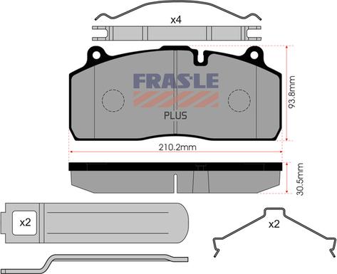 FRAS-LE PD/213-K036-PLUS - Тормозные колодки, дисковые, комплект autodnr.net