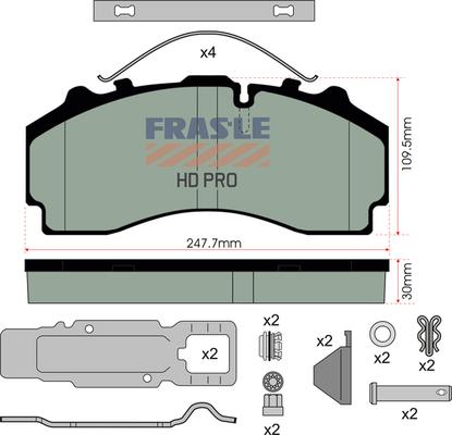 FRAS-LE PD/224-K021-HD - Гальмівні колодки, дискові гальма autocars.com.ua