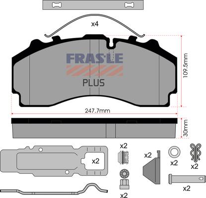 FRAS-LE PD/224-K021-PLUS - Тормозные колодки, дисковые, комплект autodnr.net