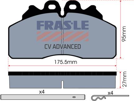 FRAS-LE PD/242-K049-CV - Тормозные колодки, дисковые, комплект autodnr.net